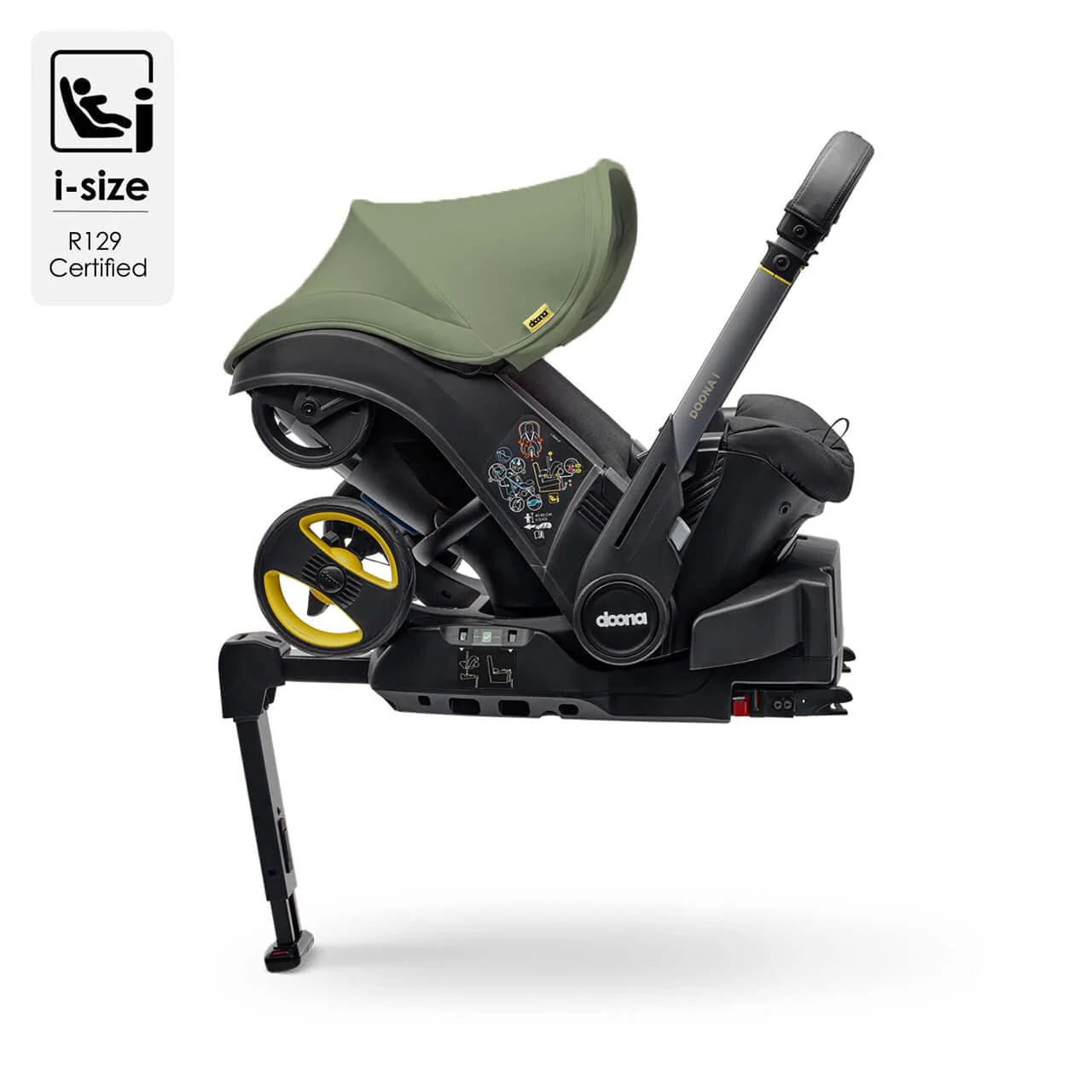 Doona i Infant Car Seat & ISOFIX Base - Desert Green - Image 2