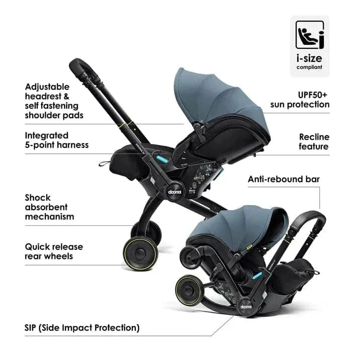 Doona X Infant Car Seat Essential Bundle - Ocean Blue - Image 5