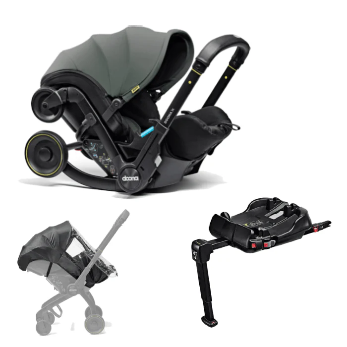 Doona X Infant Car Seat Essential Bundle - Slate Green