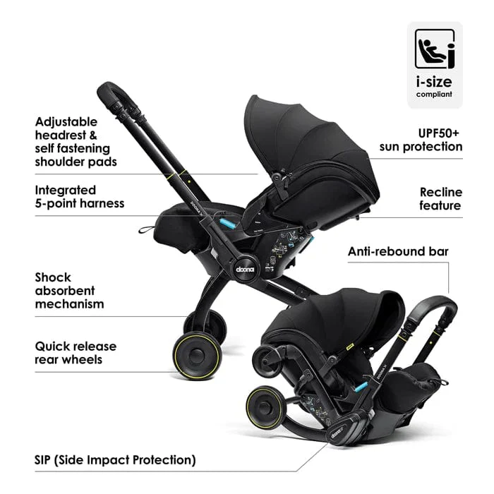 Doona X Infant Car Seat & Stroller - Nitro Black - Image 4