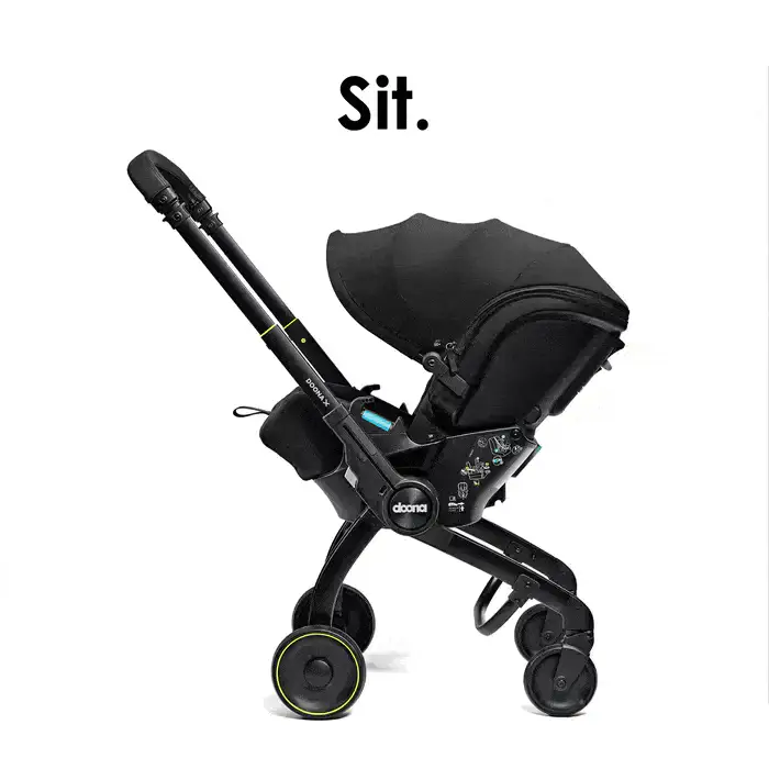 Doona X Infant Car Seat & Stroller with Base - Nitro Black - Image 4