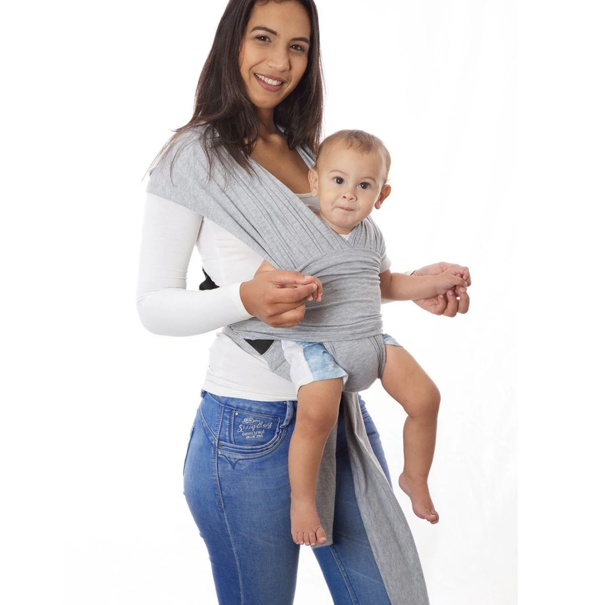Dreamgenii Snuggleroo Baby Carrier - Light Grey - Image 3