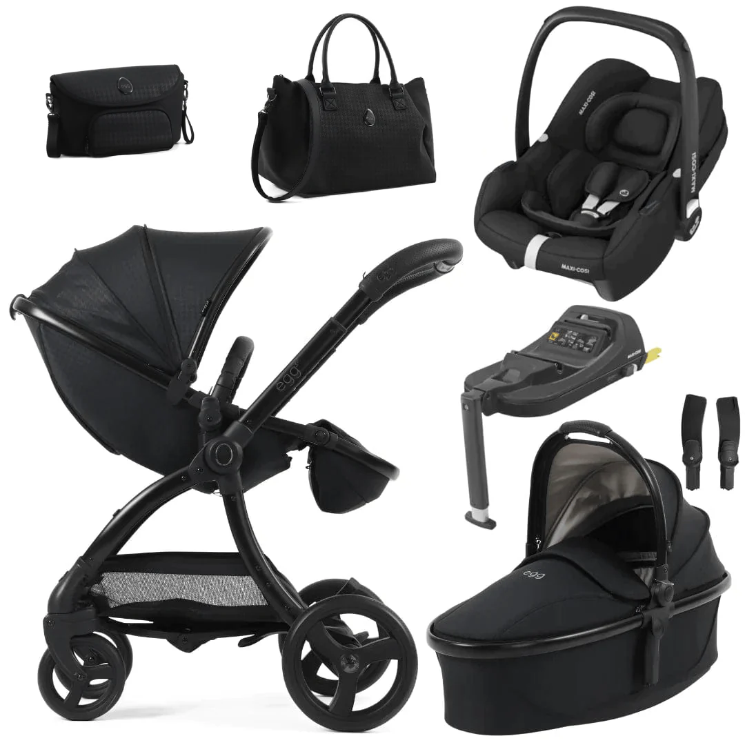 Egg 3 Luxury Cabriofix i-Size Travel System - Houndstooth Black