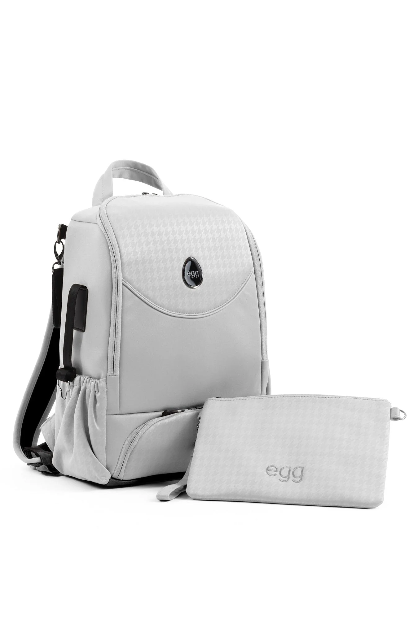 Egg 3 Luxury Pebble 360 PRO 2 Travel System - Houndstooth Silver - Image 76
