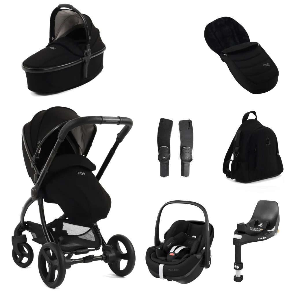 Egg 3 Luxury Pebble 360 PRO 2 Travel System - Black Edition