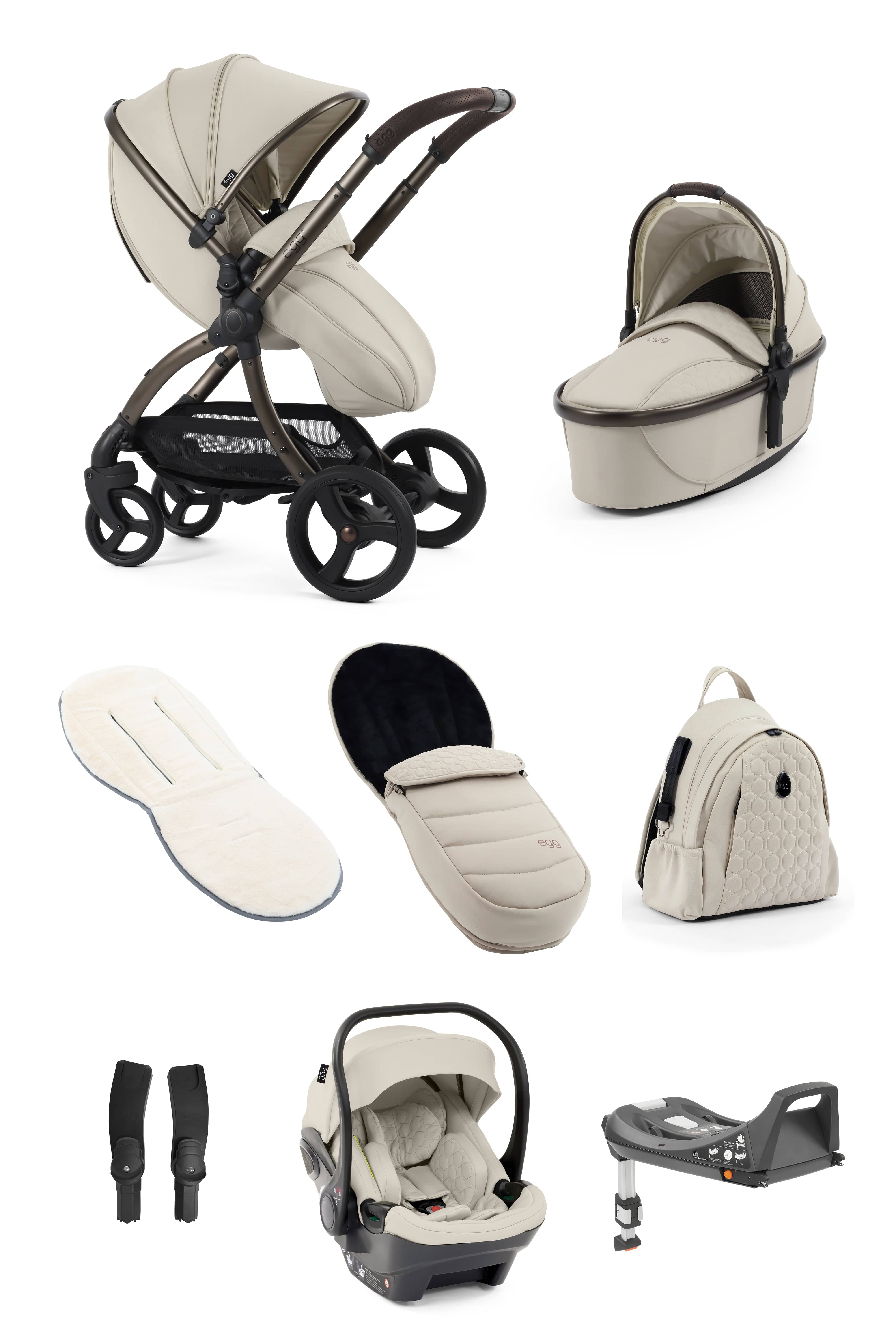 Egg 3 Luxury Shell i-Size Travel System - Cashmere