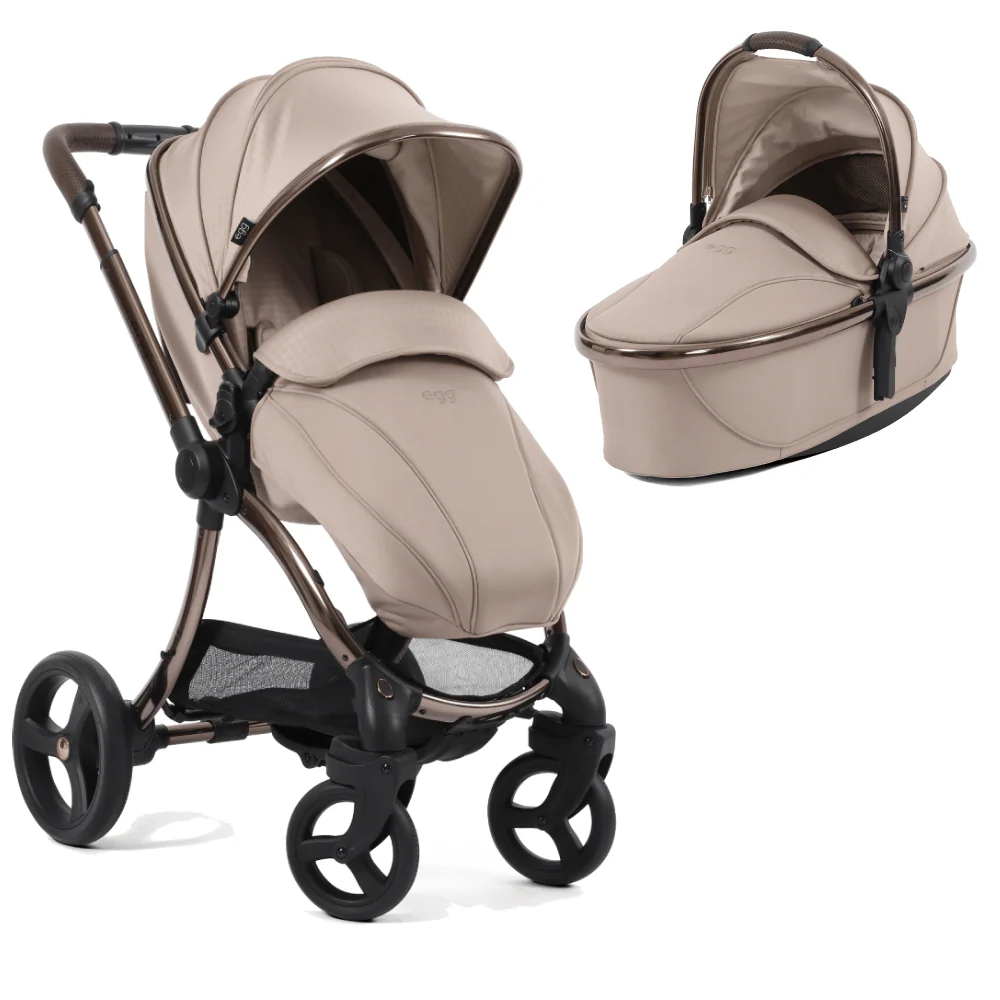 Egg 3 Luxury Shell i-Size Travel System - Houndstooth Almond - Image 2