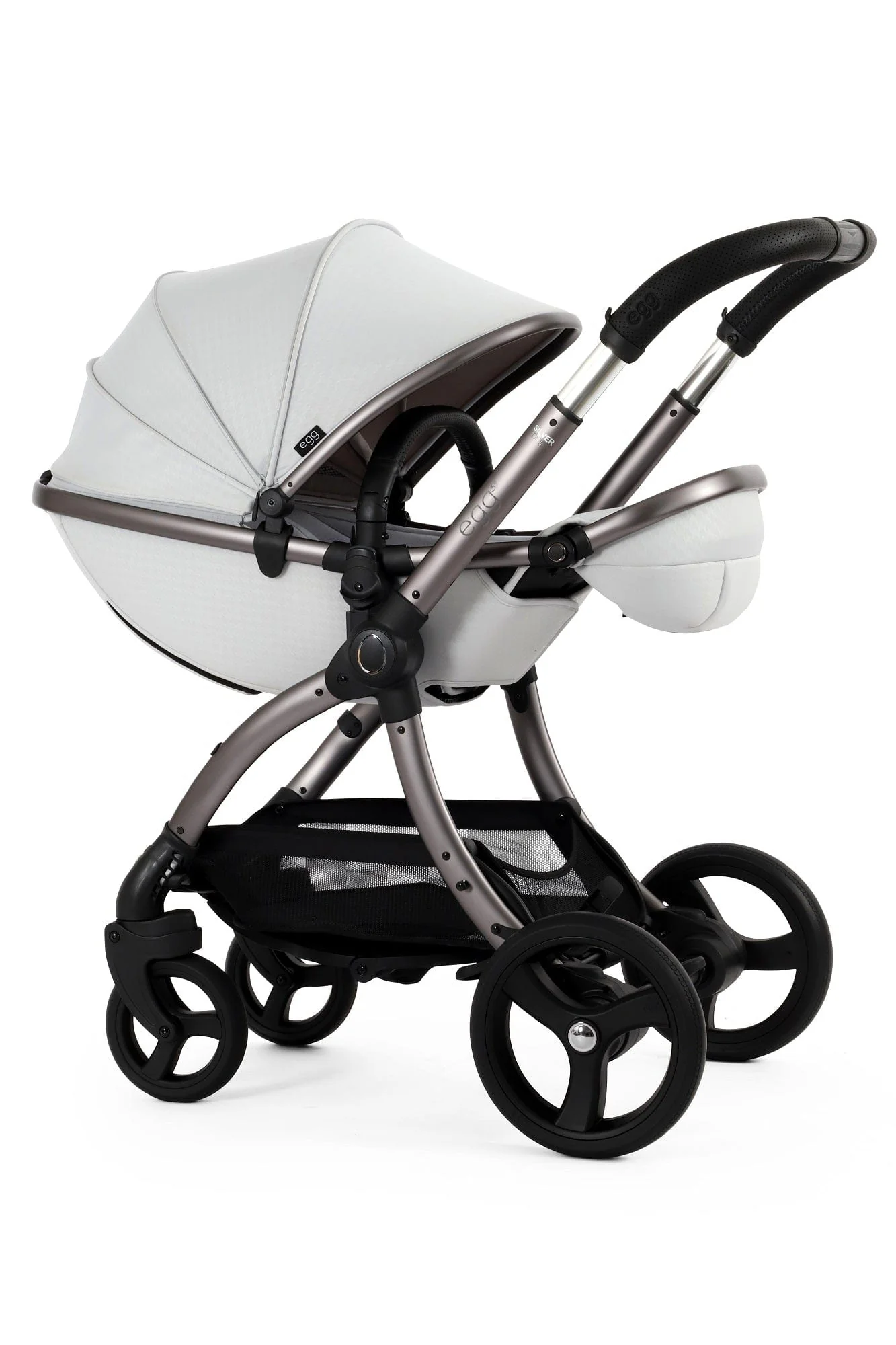 Egg 3 Stroller and Carrycot - Houndstooth Silver - Image 34