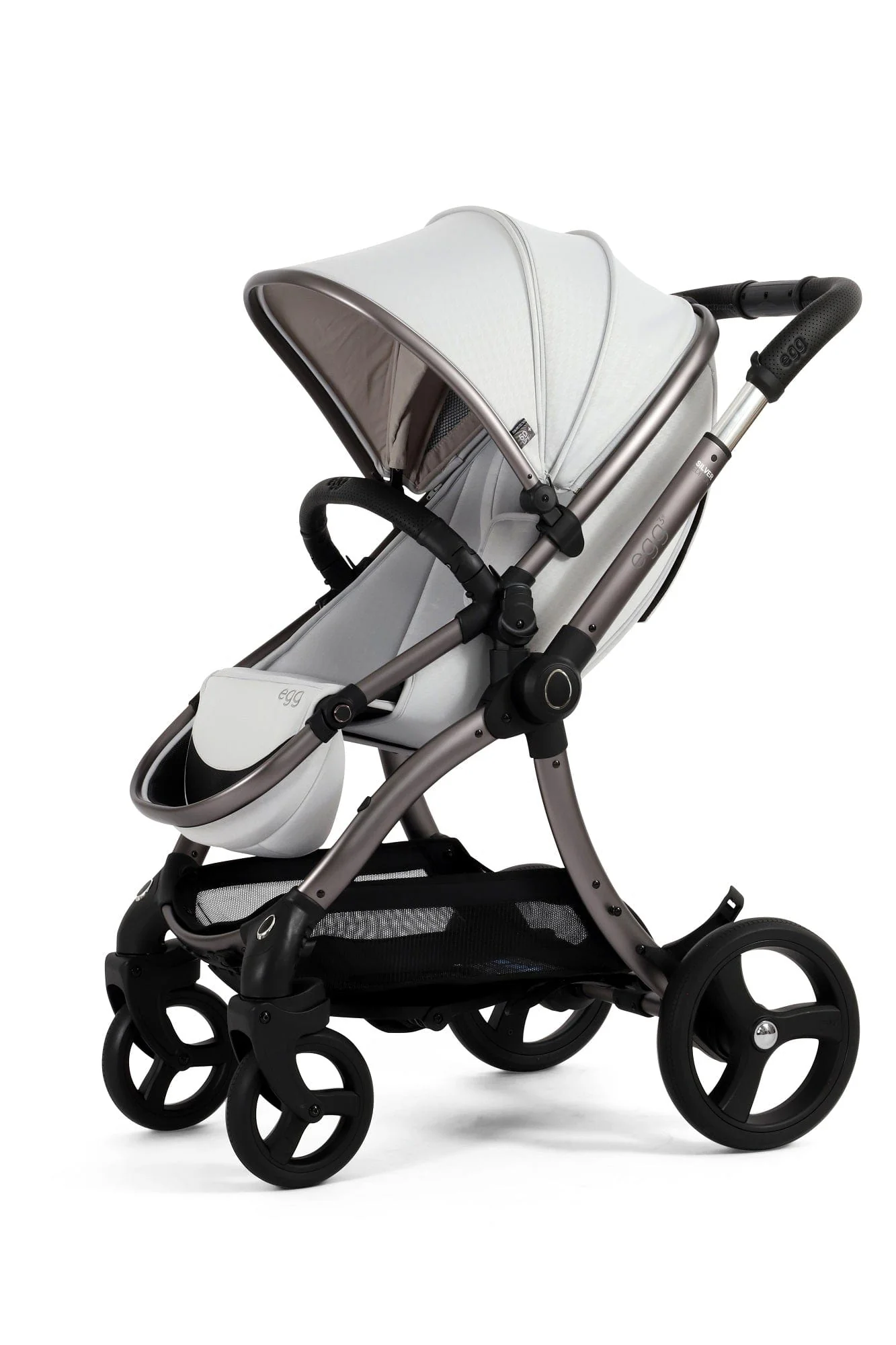 Egg 3 Stroller and Carrycot - Houndstooth Silver - Image 54