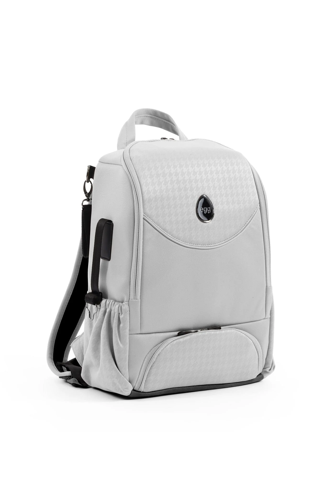 Egg 3 Top Loader Backpack - Houndstooth Silver - Image 2