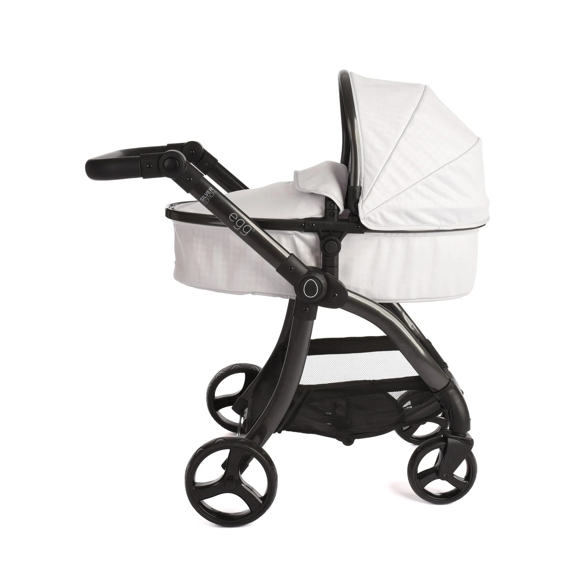 Egg Dolls Pram by Roma - Houndstooth Silver - Image 3