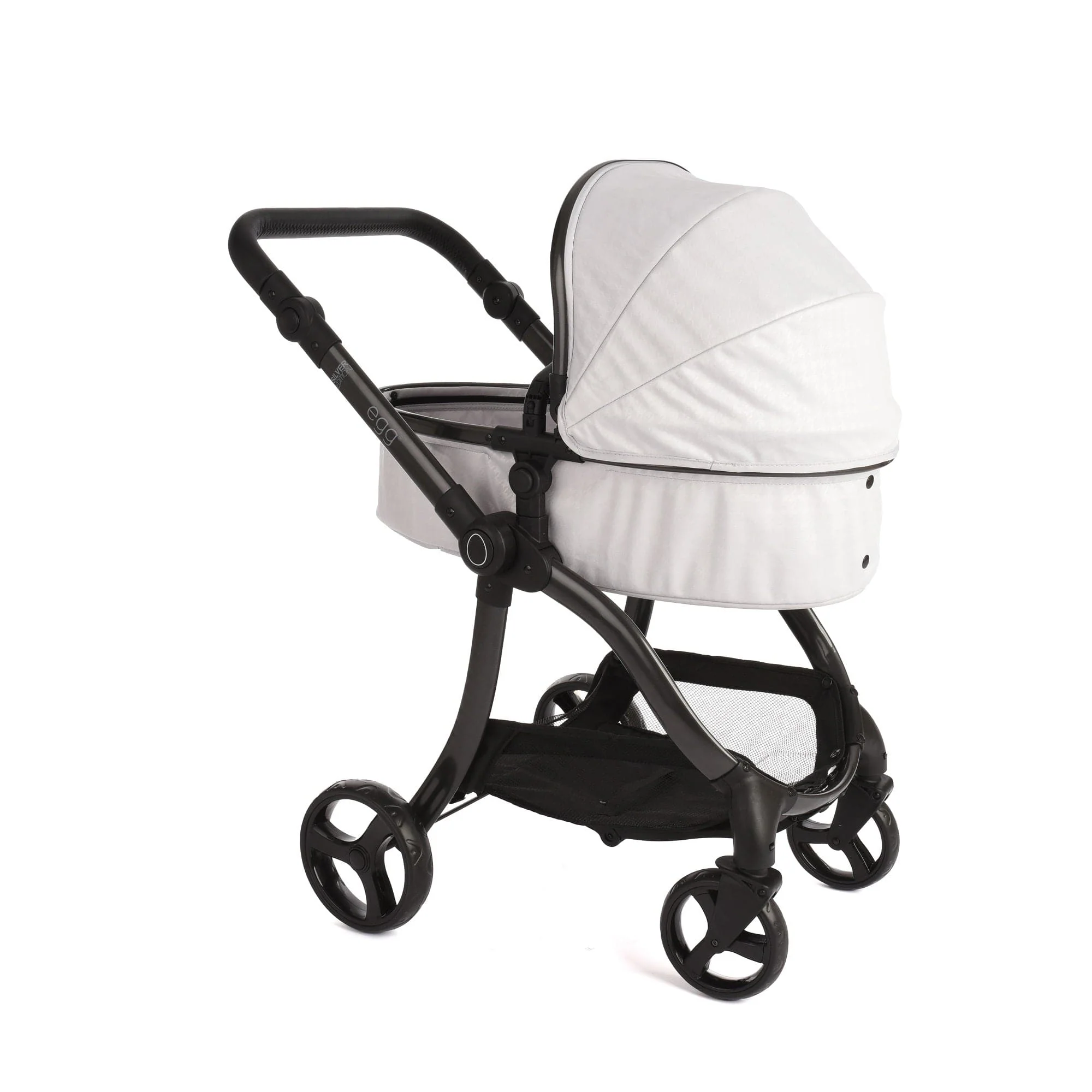 Egg Dolls Pram by Roma - Houndstooth Silver - Image 4