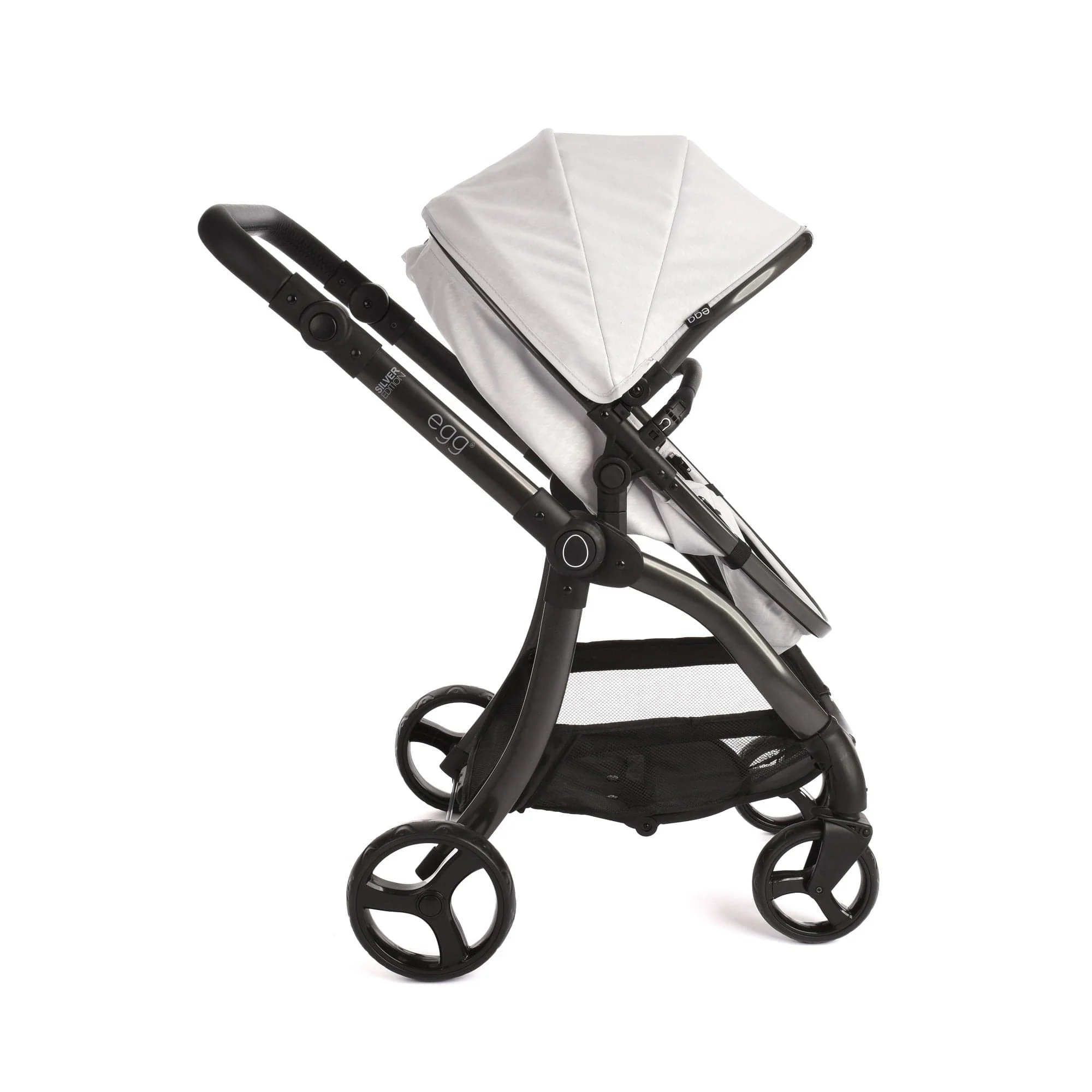 Egg Dolls Pram by Roma - Houndstooth Silver - Image 6