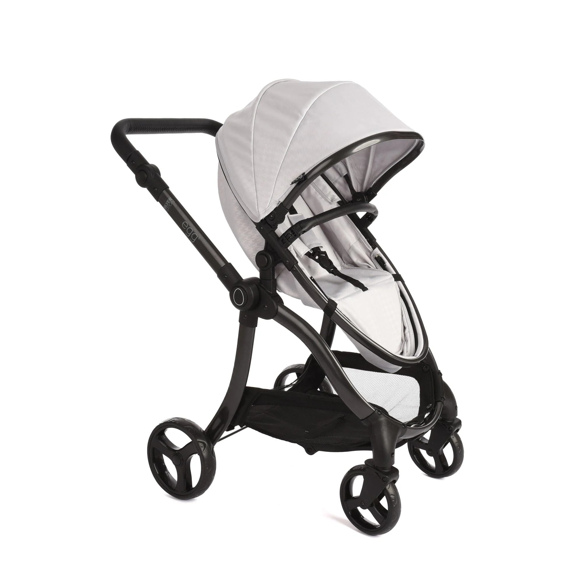 Egg Dolls Pram by Roma - Houndstooth Silver - Image 7