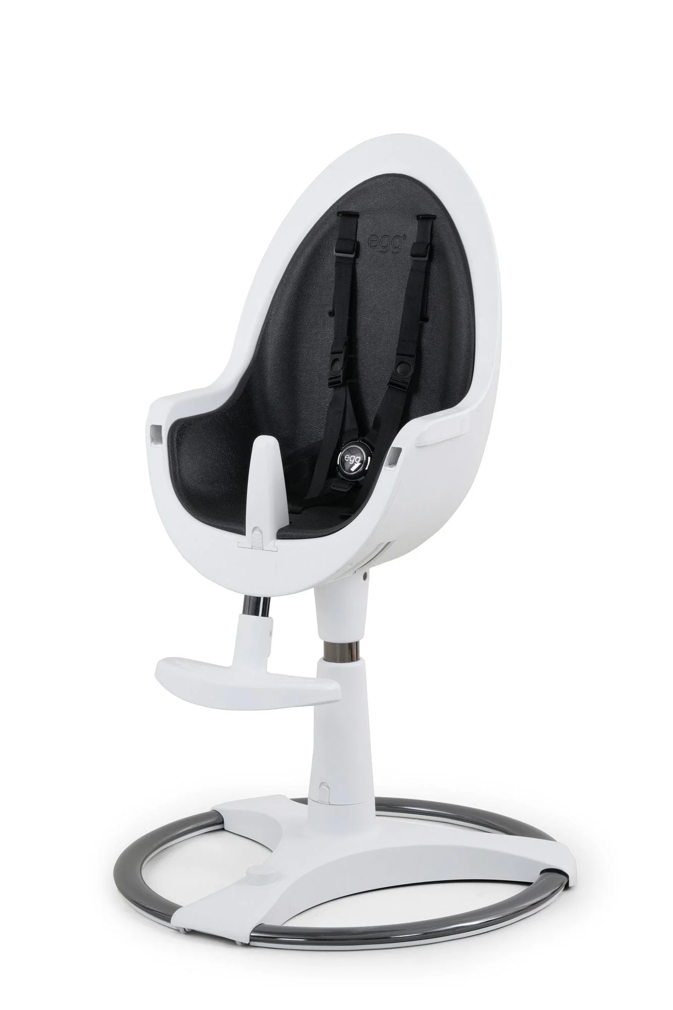 Egg Highchair - White/Black - Image 3
