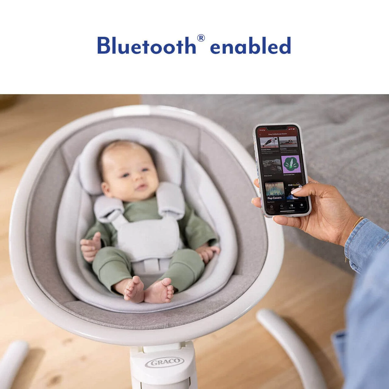 Graco Sway 'n Grow 3-in-1 Bluetooth Soother - Heather - Image 9