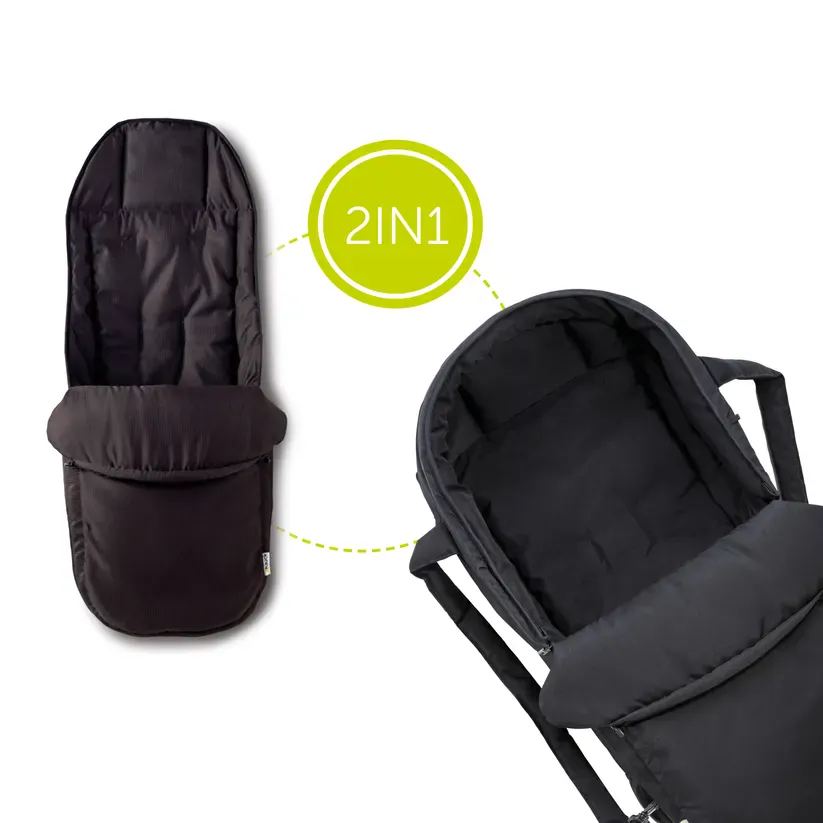 Hauck 2in1 Carrycot - Charcoal - Image 2