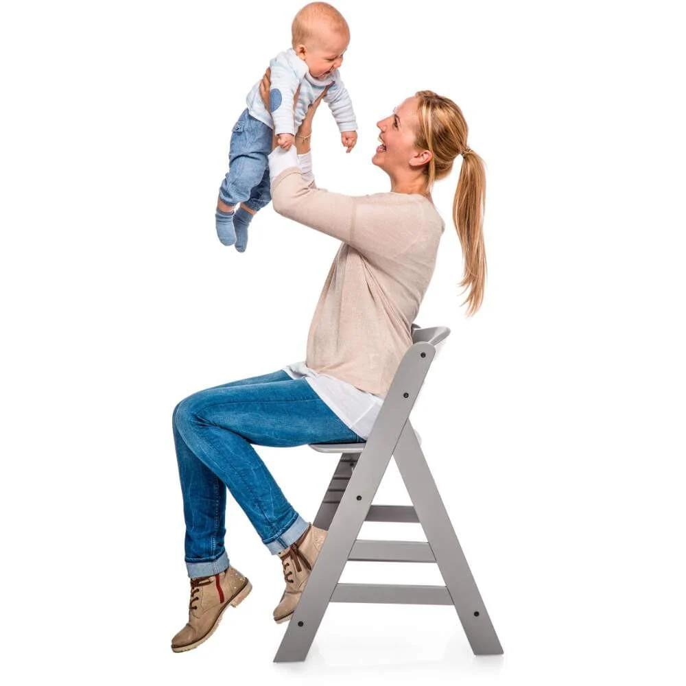 Hauck Alpha+ Wooden Highchair - Grey - Image 5