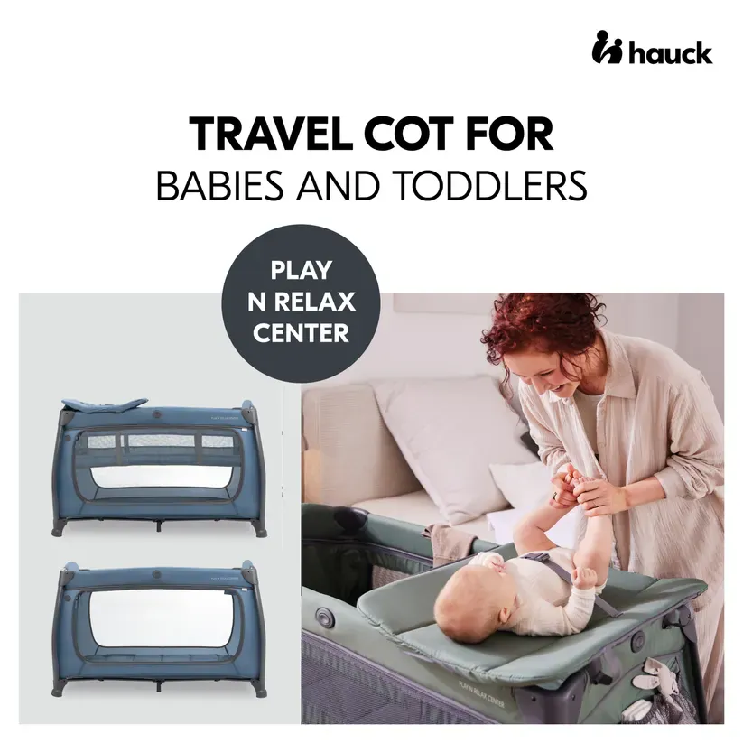 Hauck Play N Relax Center Travel Cot - Dark Blue - Image 2