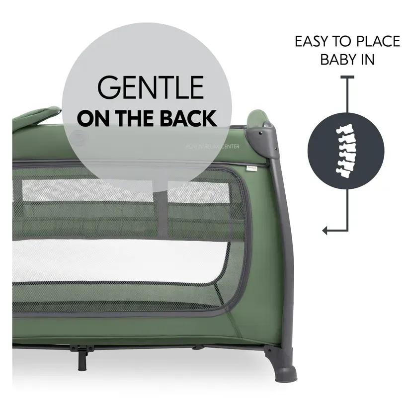 Hauck Play N Relax Center Travel Cot - Dark Green - Image 4
