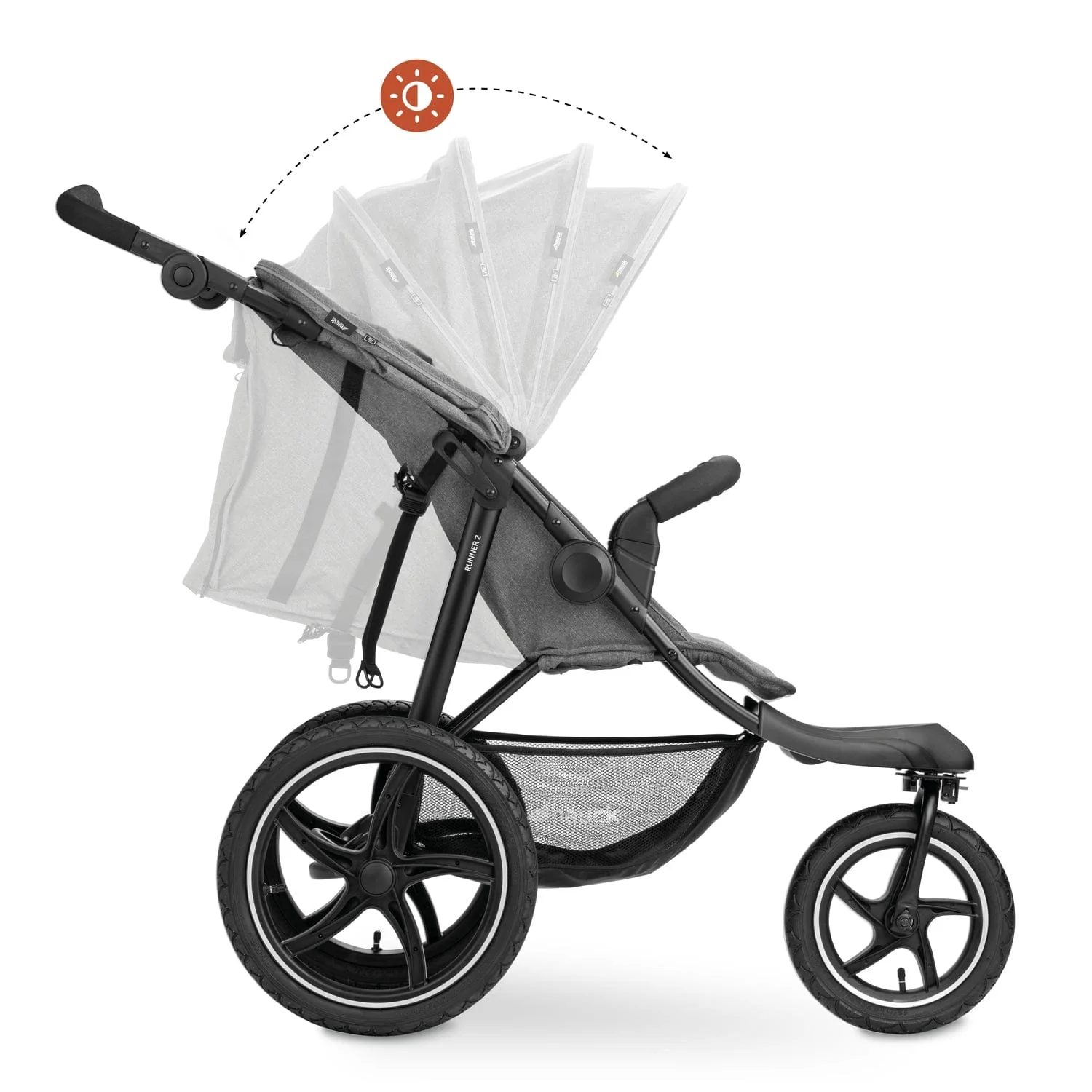 Hauck Runner 2 Pushchair - Melange Grey - Image 11
