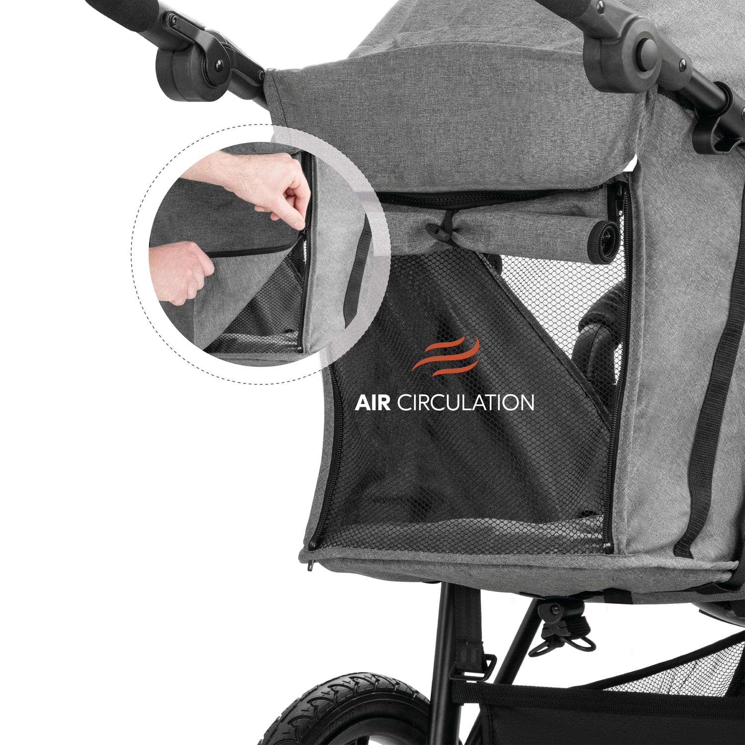 Hauck Runner 2 Pushchair - Melange Grey - Image 12