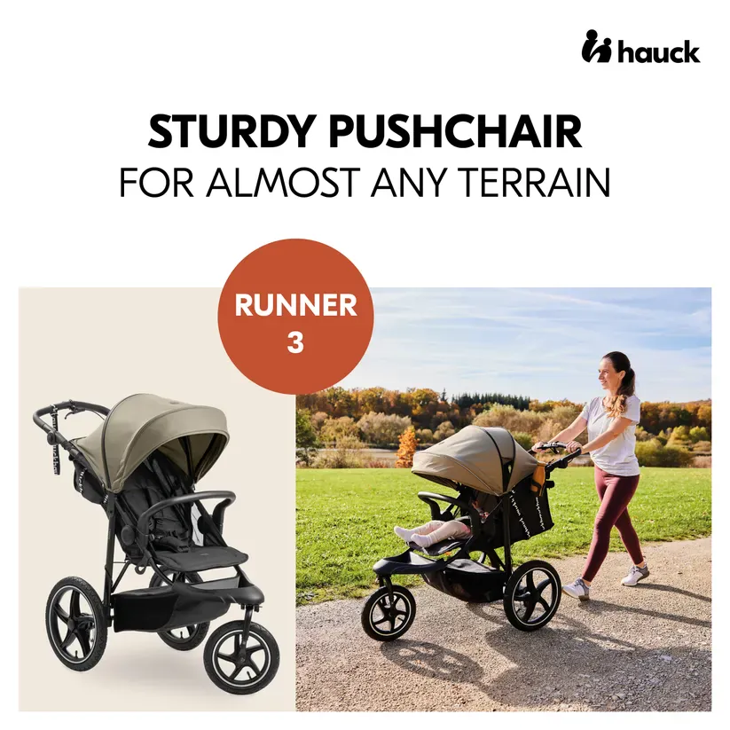 Hauck Runner 3 Pushchair - Olive - Image 2