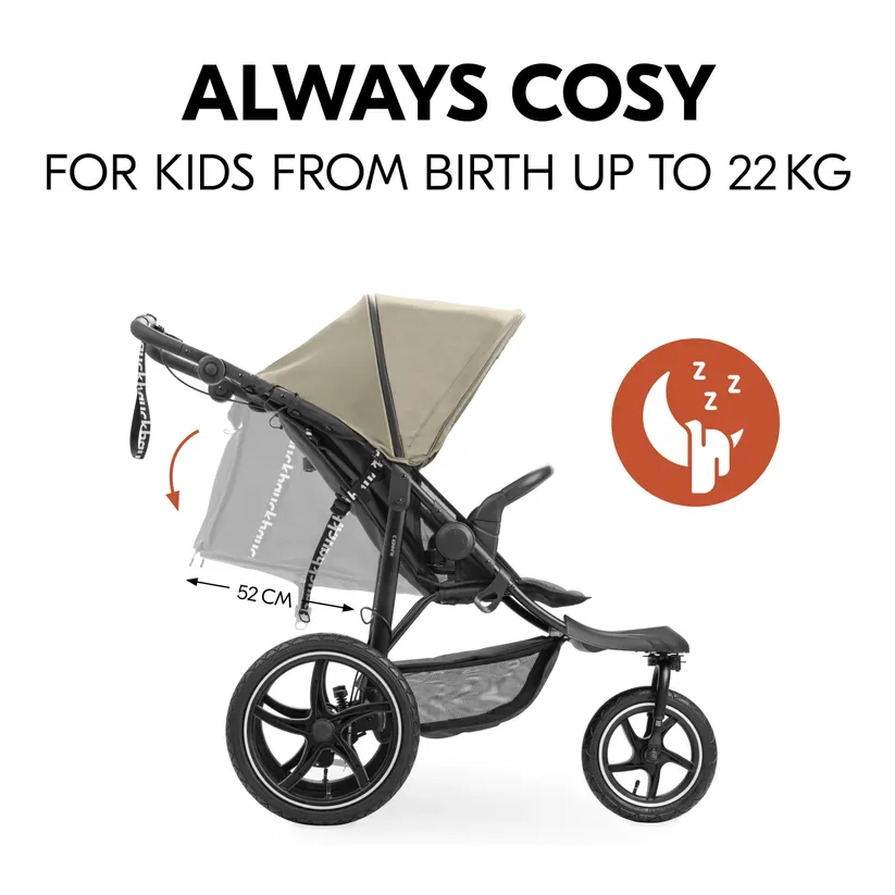 Hauck Runner 3 Pushchair - Olive - Image 5