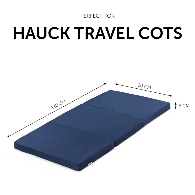 Hauck Sleeper Folding Travel Cot Mattress - Navy - Image 2