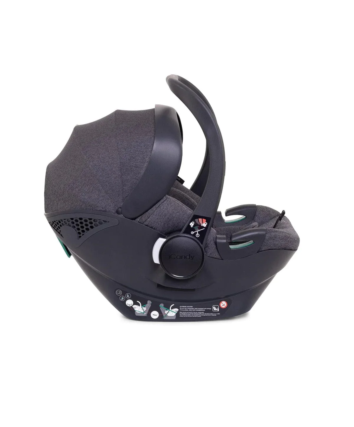 iCandy Cocoon Car Seat and Base - Dark Grey - Image 2