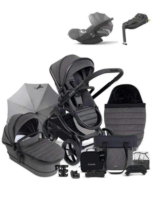 iCandy Peach 7 (Cloud T Plus) Complete Travel System - Granite/Mirage Grey