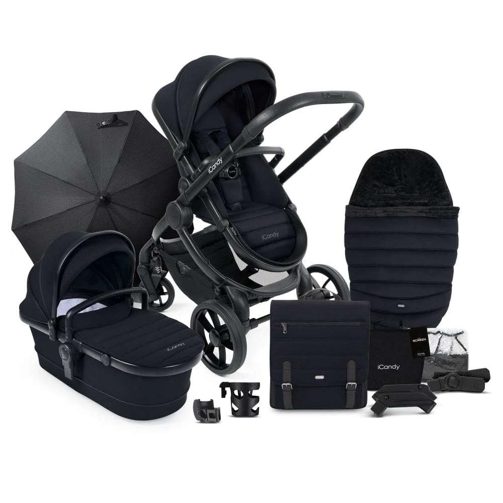 iCandy Peach 7 Maxi Cosi Cabriofix i-Size Travel System Bundle - Black Edition - Image 4