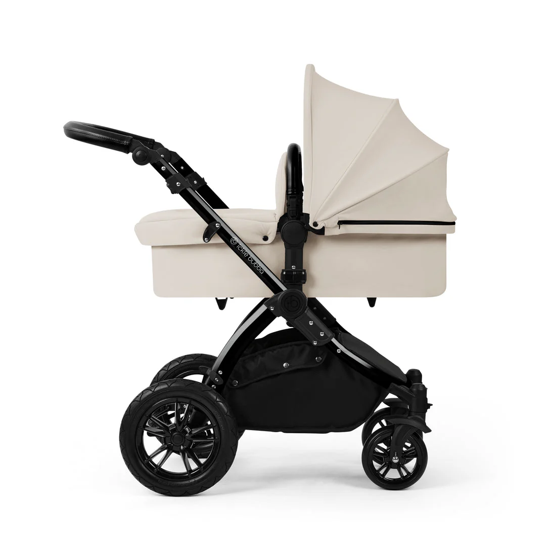 IcIckle Bubba Stomp Luxe 12 Piece Travel System with i-Size Cirrus Car Seat & ISOFIX Base -  Black / Stone / Black - Image 3
