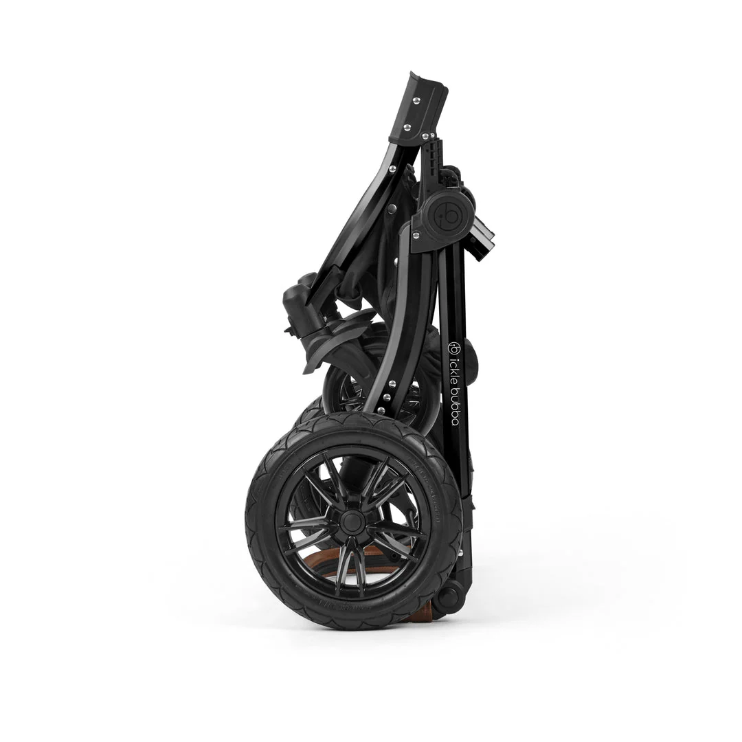 IcIckle Bubba Stomp Luxe 12 Piece Travel System with i-Size Cirrus Car Seat & ISOFIX Base - Black / Stone / Tan - Image 11