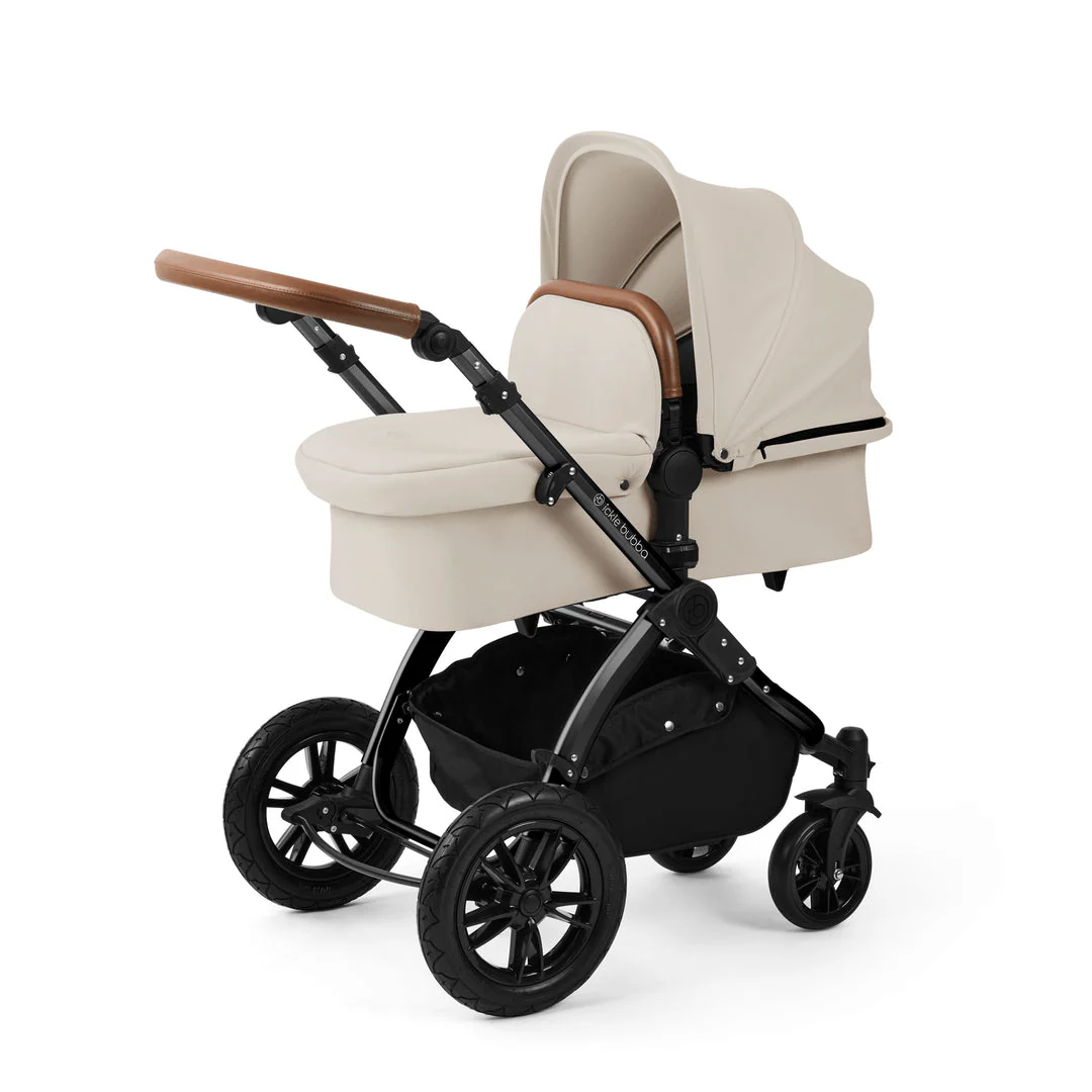 IcIckle Bubba Stomp Luxe 12 Piece Travel System with i-Size Cirrus Car Seat & ISOFIX Base - Black / Stone / Tan - Image 2