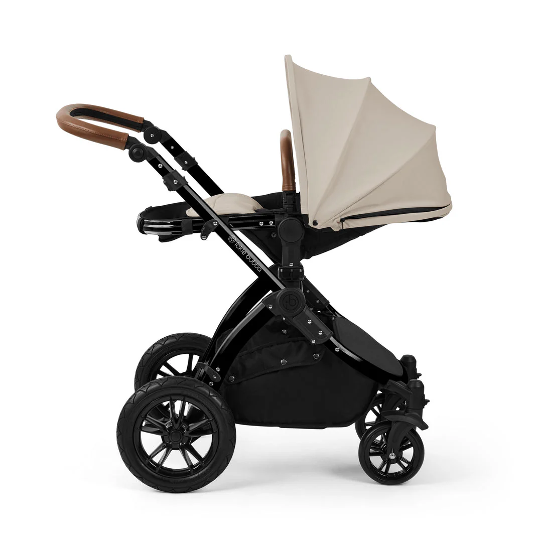 IcIckle Bubba Stomp Luxe 12 Piece Travel System with i-Size Cirrus Car Seat & ISOFIX Base - Black / Stone / Tan - Image 7