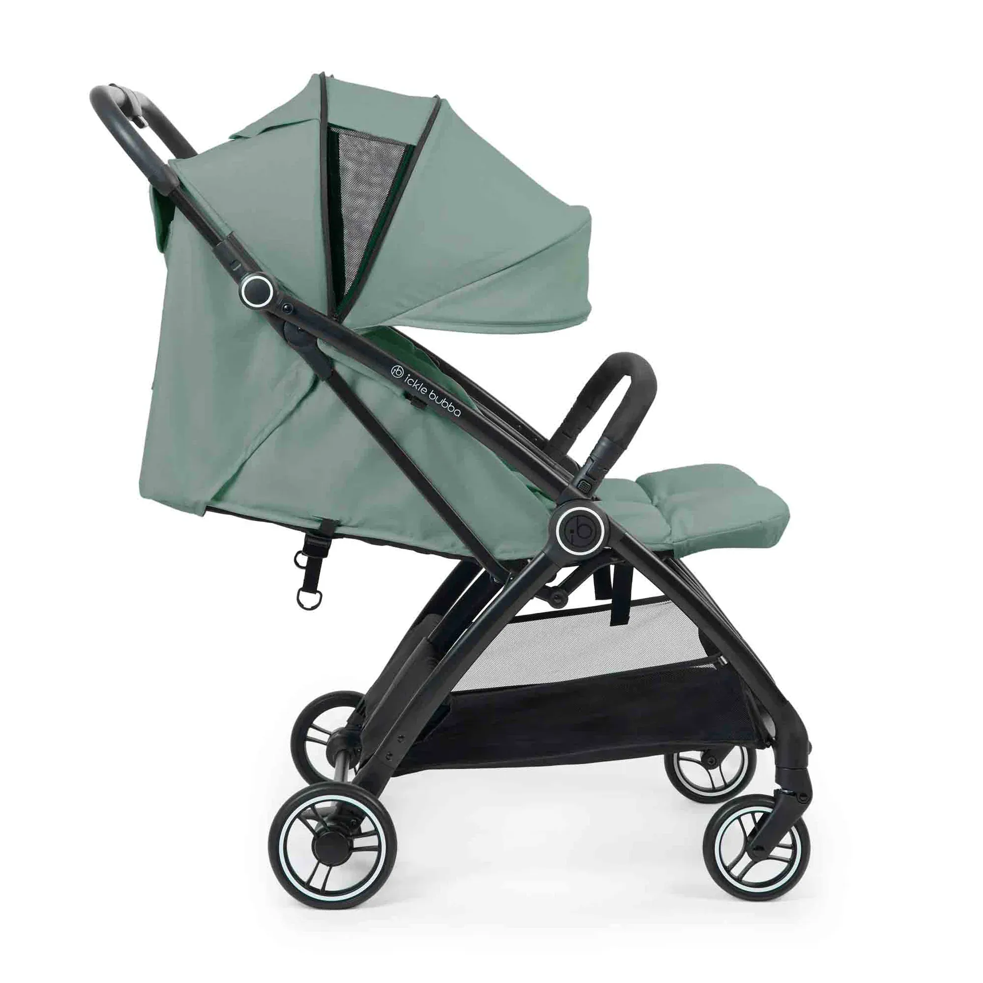 Ickle Bubba Aries Double Autofold Stroller - Sage Green - Image 3