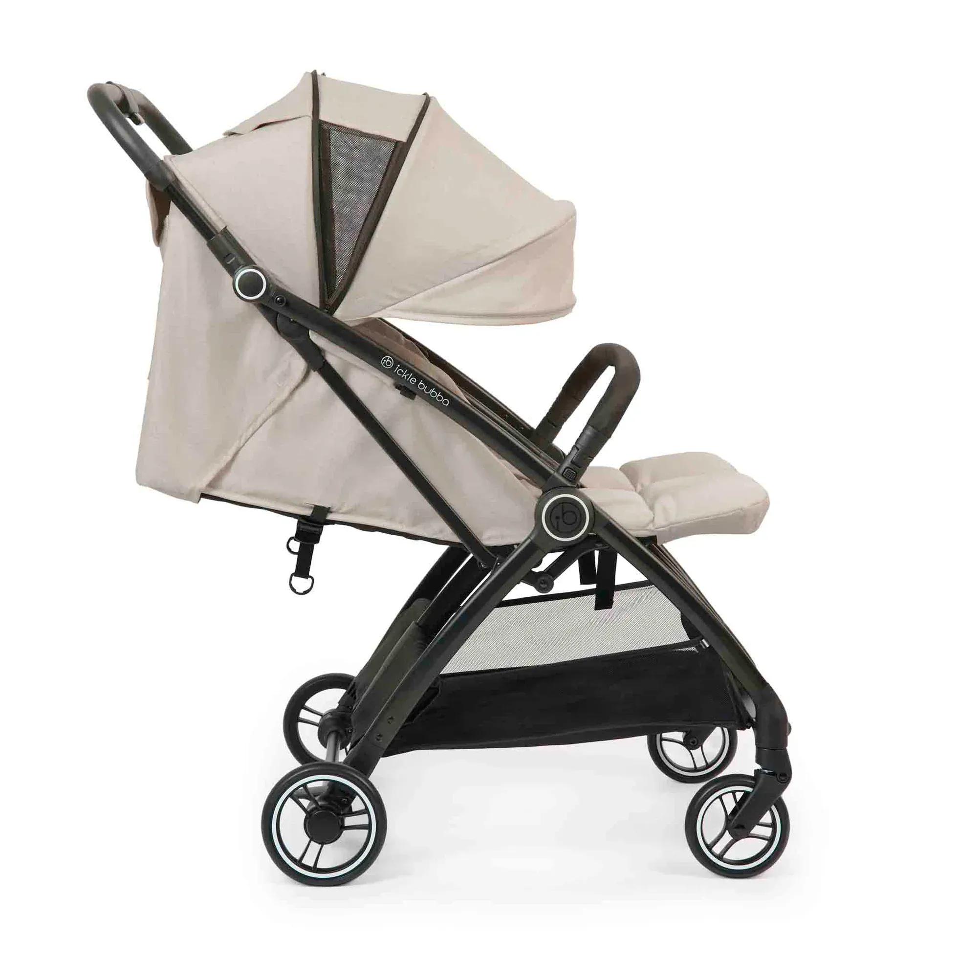 Ickle Bubba Aries Double Autofold Stroller - Stone - Image 3