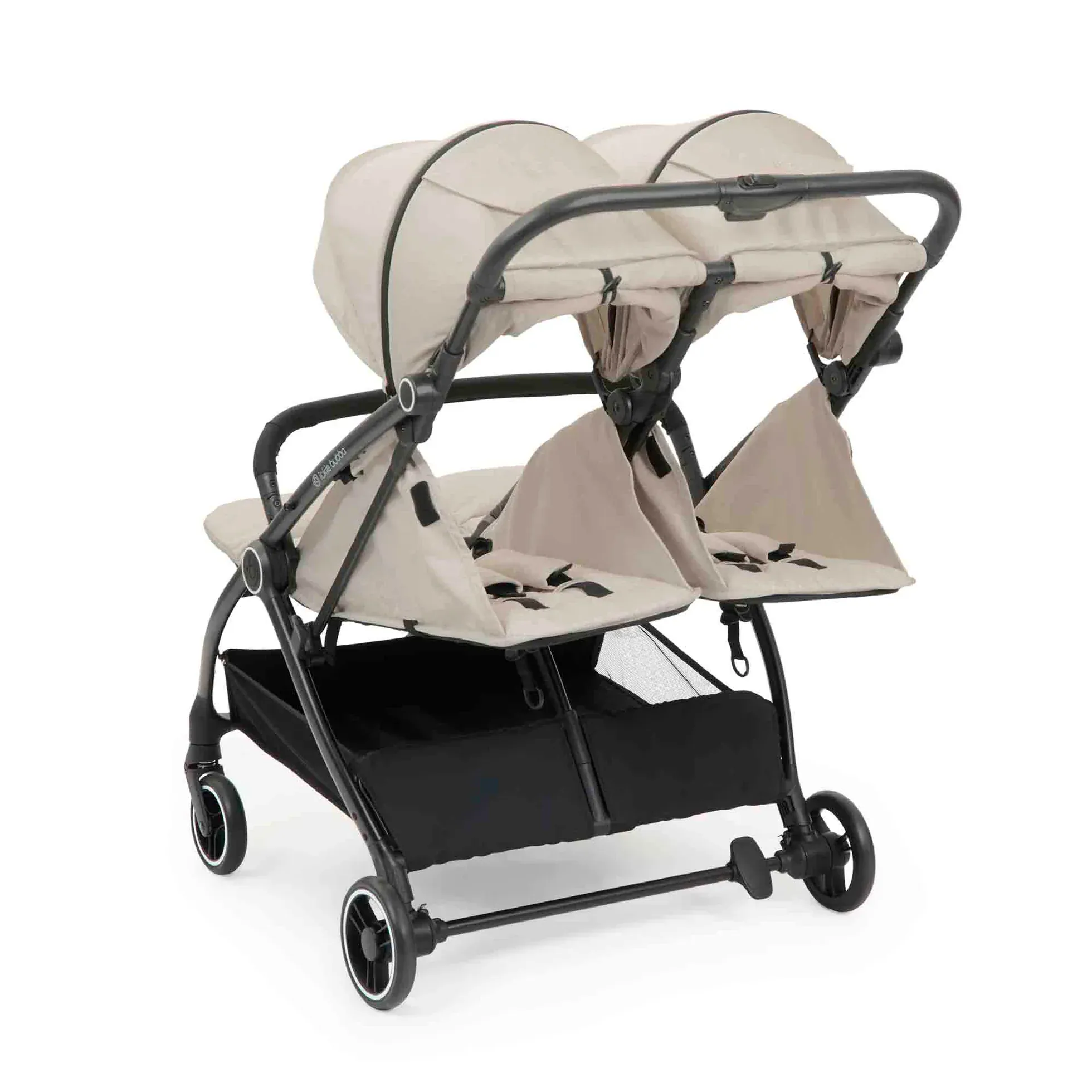 Ickle Bubba Aries Double Autofold Stroller - Stone - Image 6