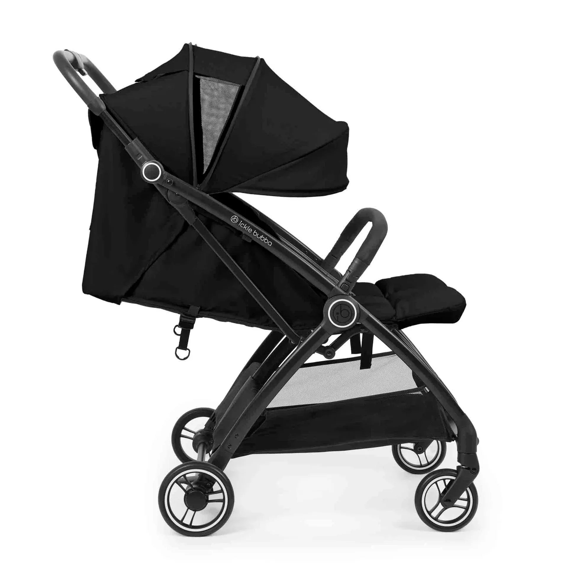 Ickle Bubba Aries Double Max Autofold Stroller - Black - Image 4