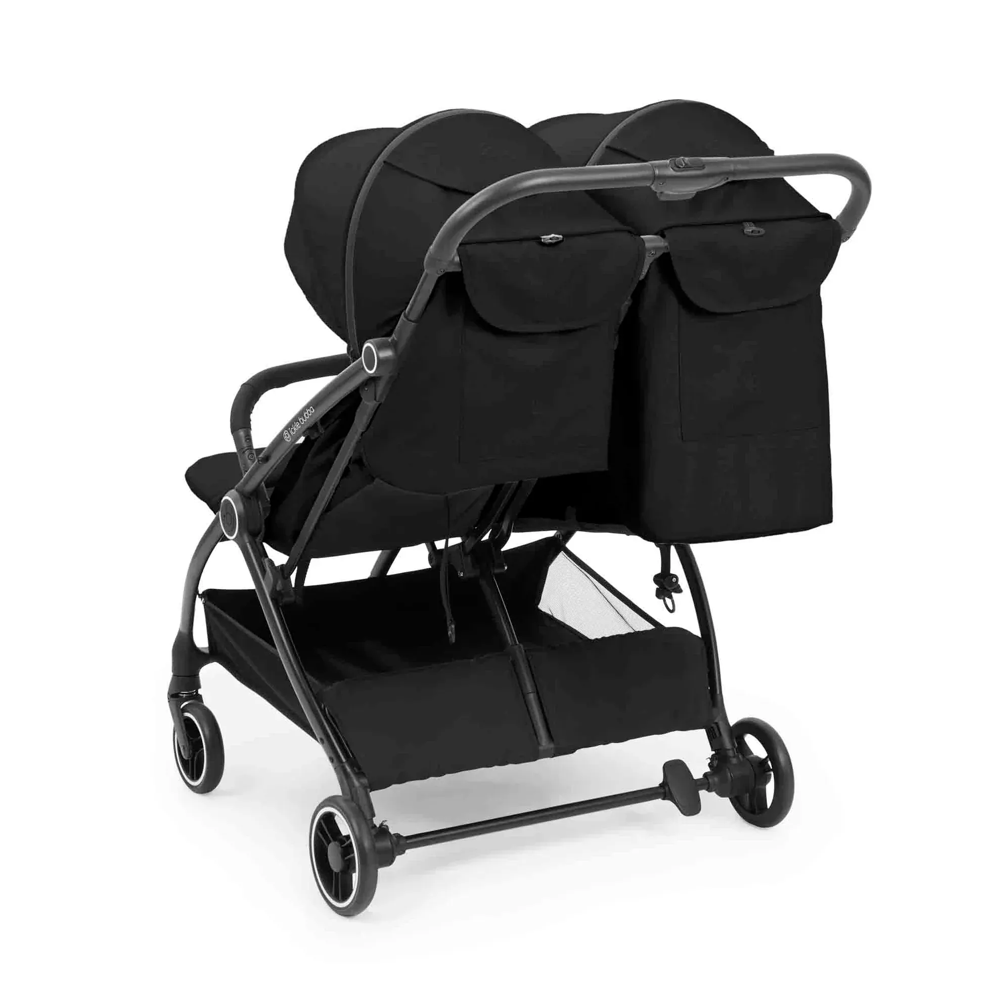 Ickle Bubba Aries Double Max Autofold Stroller - Black - Image 6