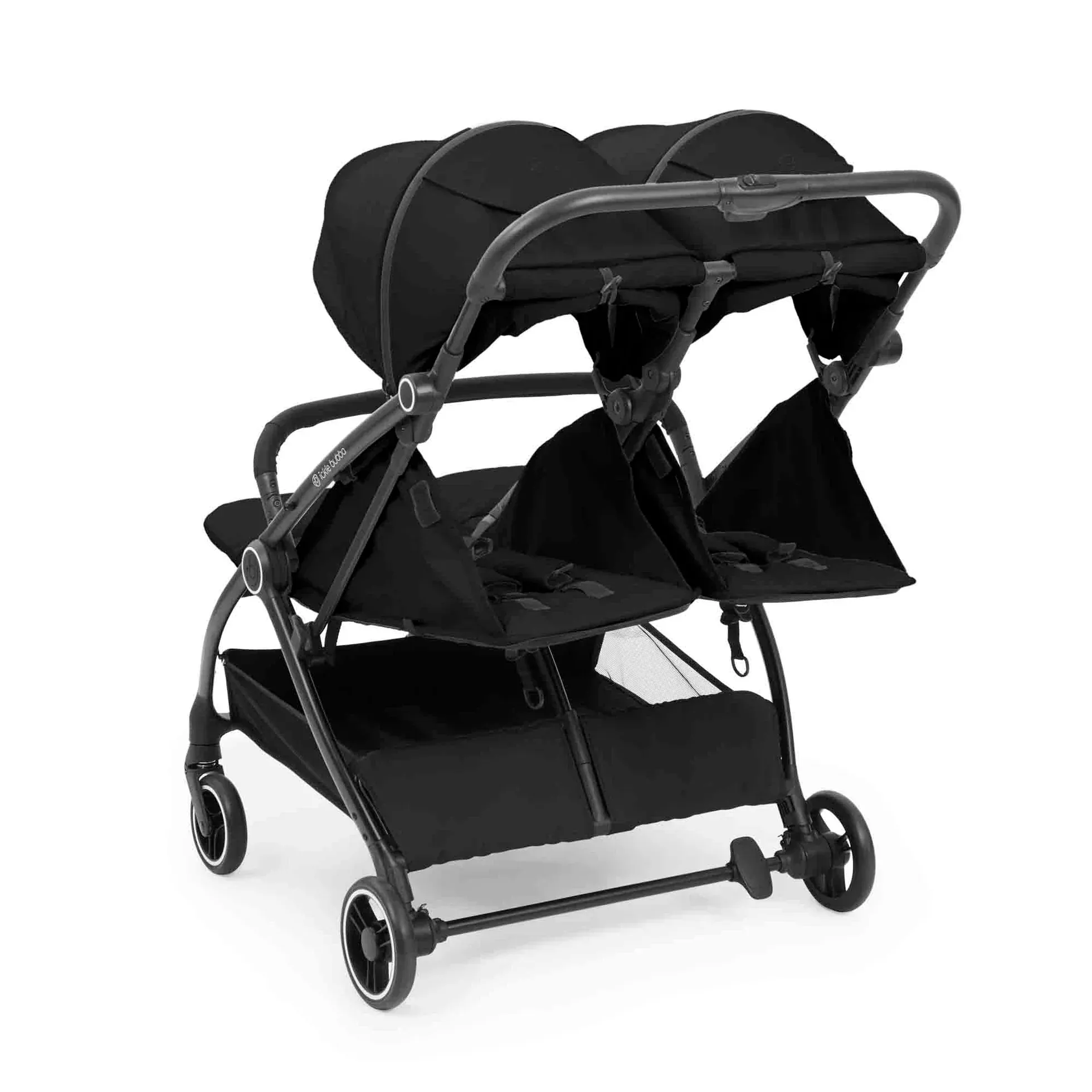 Ickle Bubba Aries Double Max Autofold Stroller - Black - Image 7