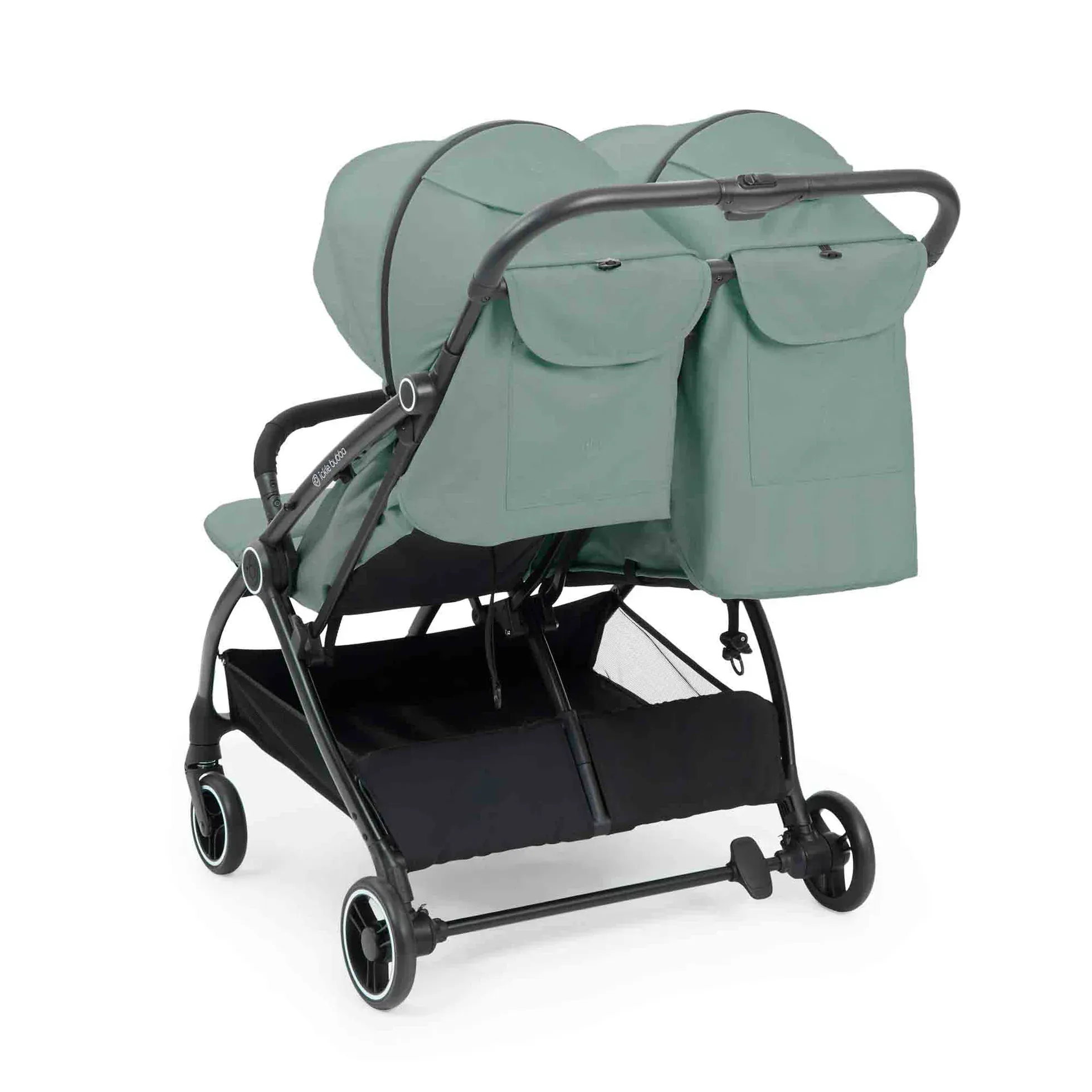 Ickle Bubba Aries Double Max Autofold Stroller - Sage Green - Image 6