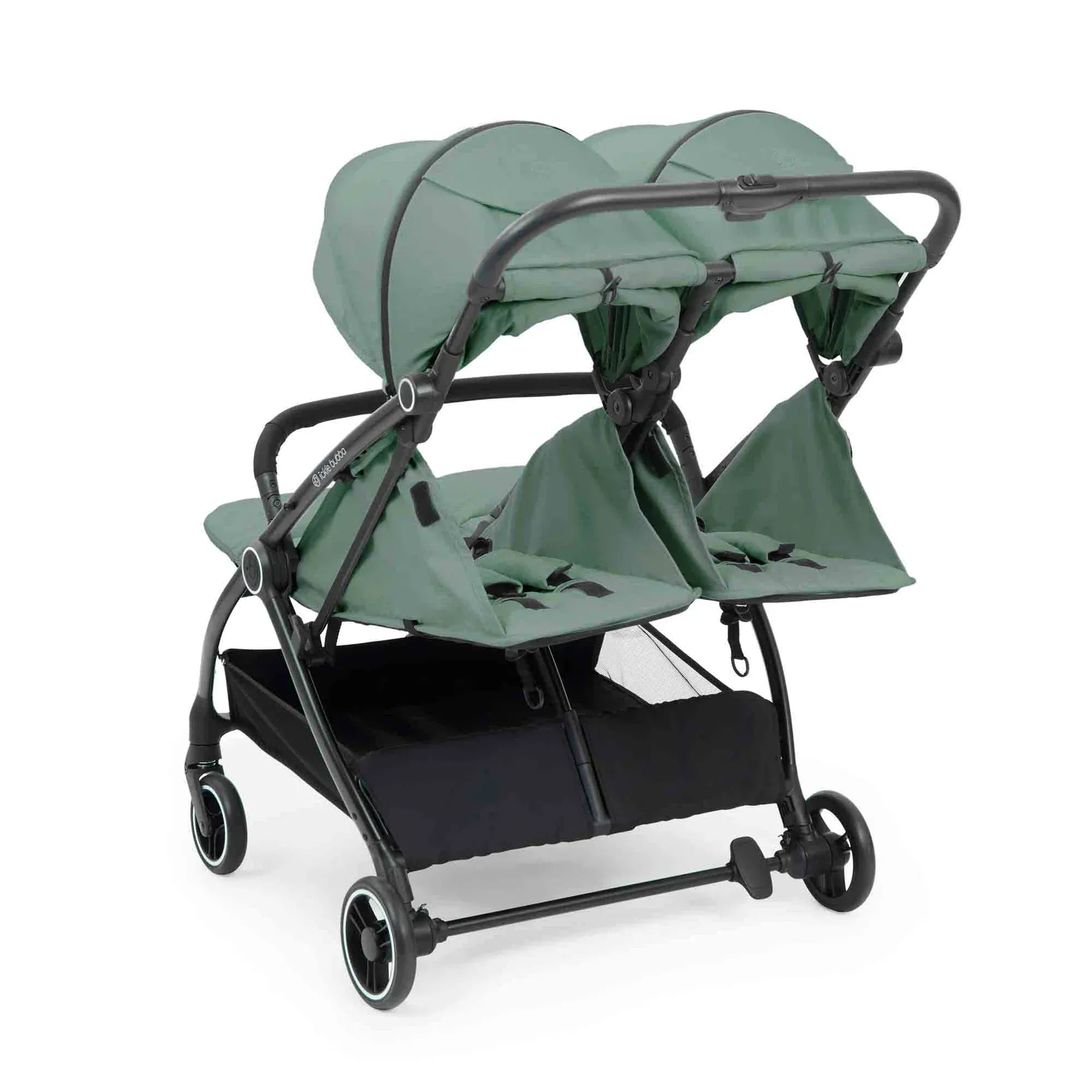 Ickle Bubba Aries Double Max Autofold Stroller - Sage Green - Image 7