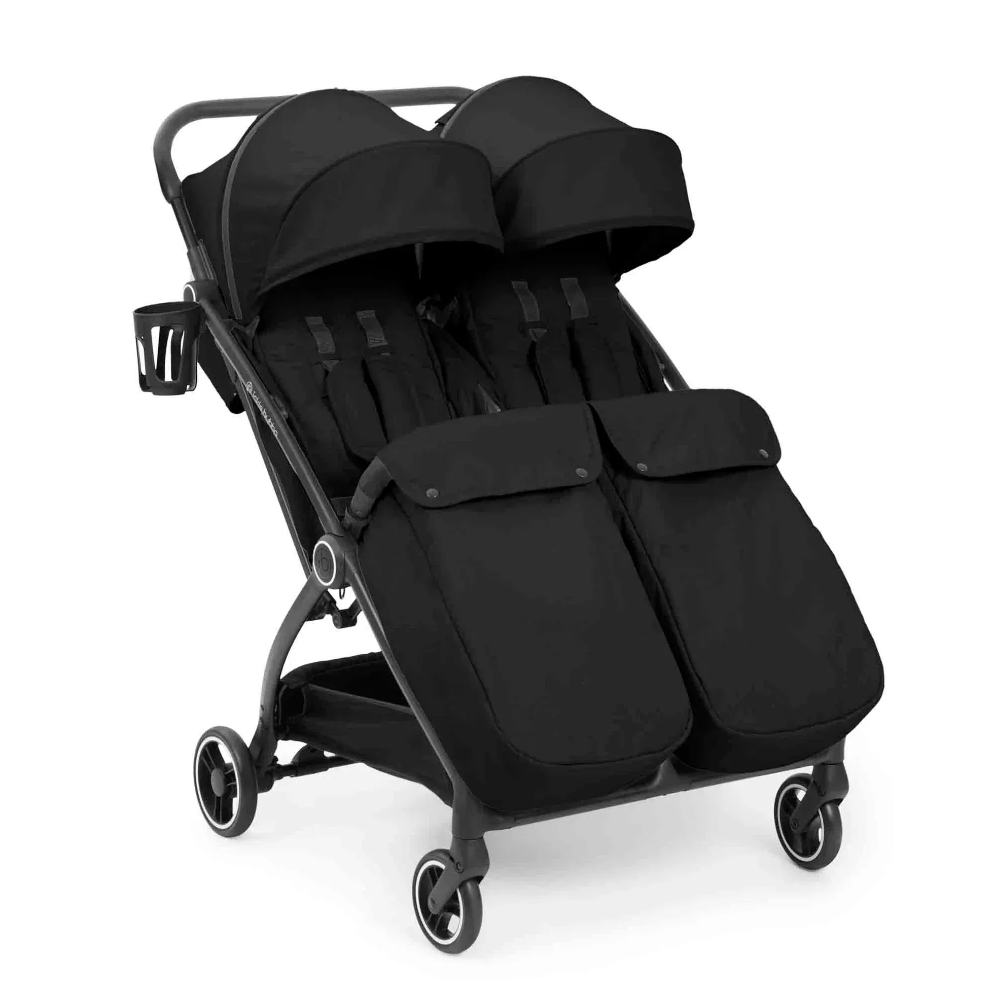 Ickle Bubba Aries Double Prime Autofold Stroller - Black - Image 3