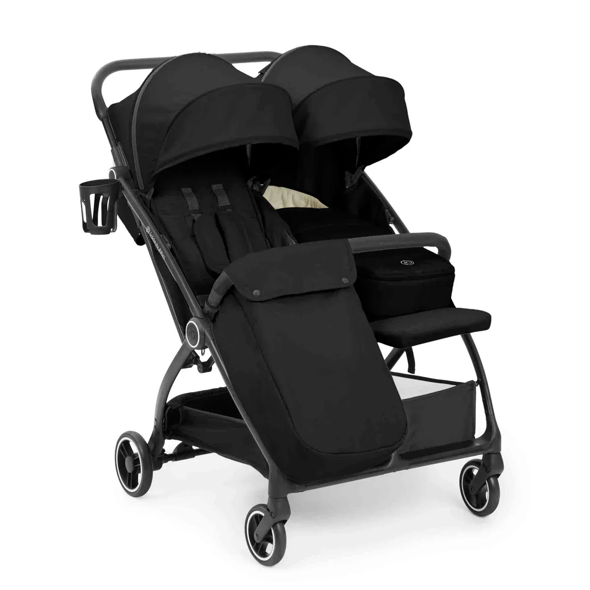 Ickle Bubba Aries Double Prime Autofold Stroller - Black - Image 4