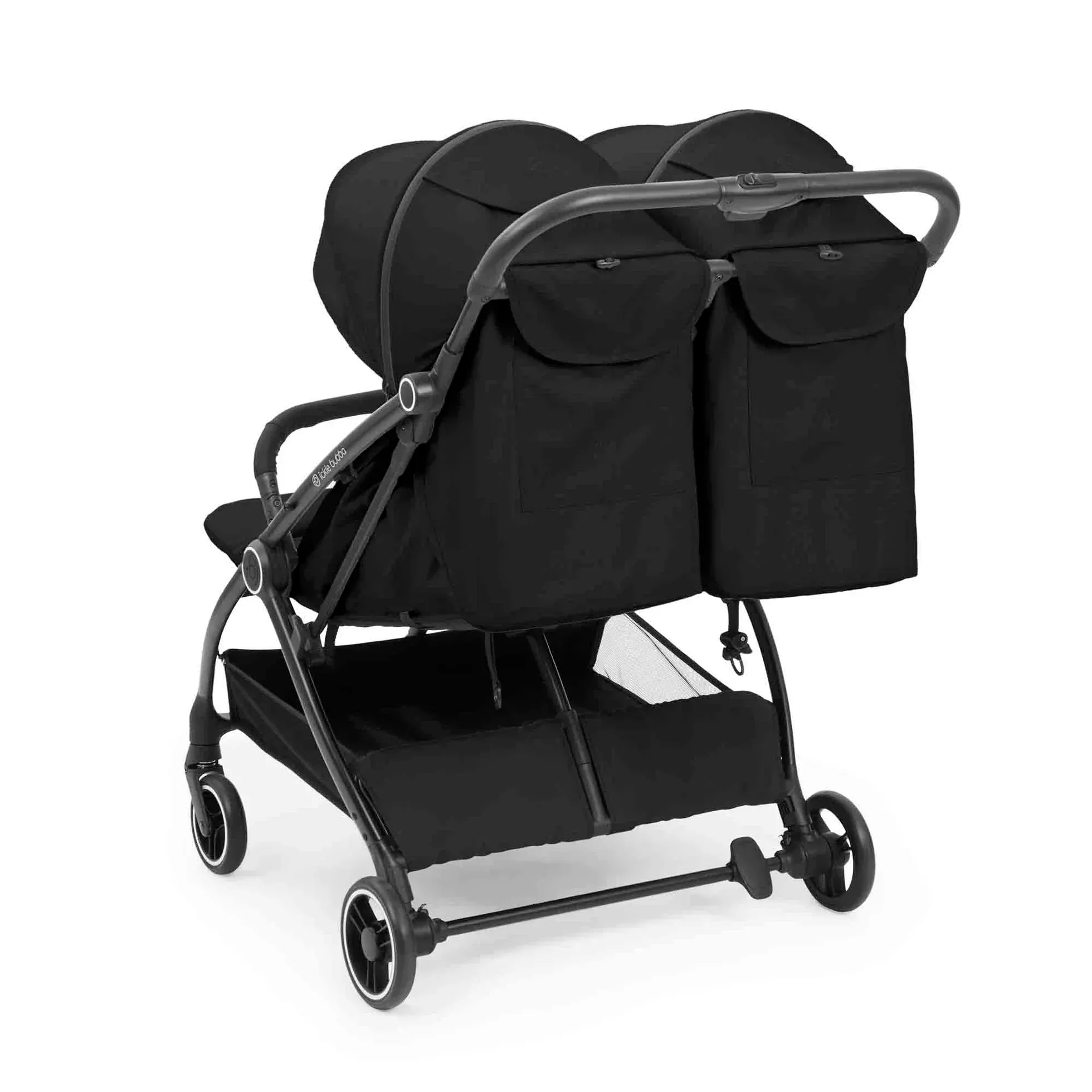 Ickle Bubba Aries Double Prime Autofold Stroller - Black - Image 7