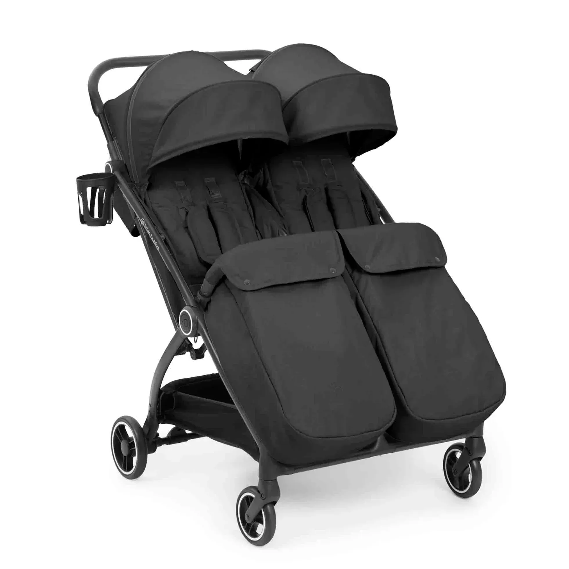 Ickle Bubba Aries Double Prime Autofold Stroller - Graphite Grey - Image 4
