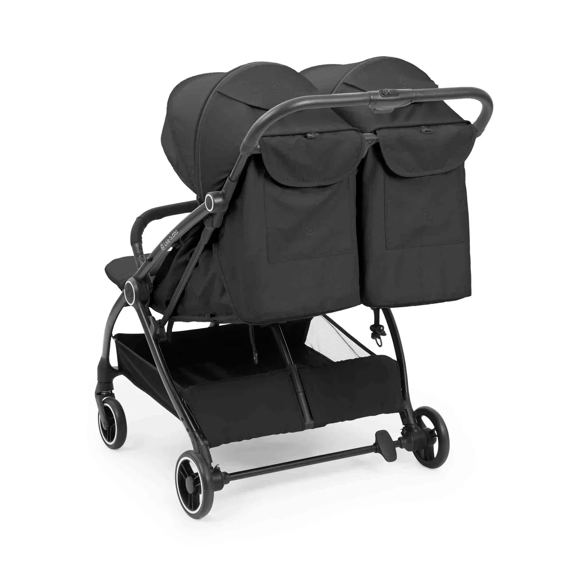 Ickle Bubba Aries Double Prime Autofold Stroller - Graphite Grey - Image 7