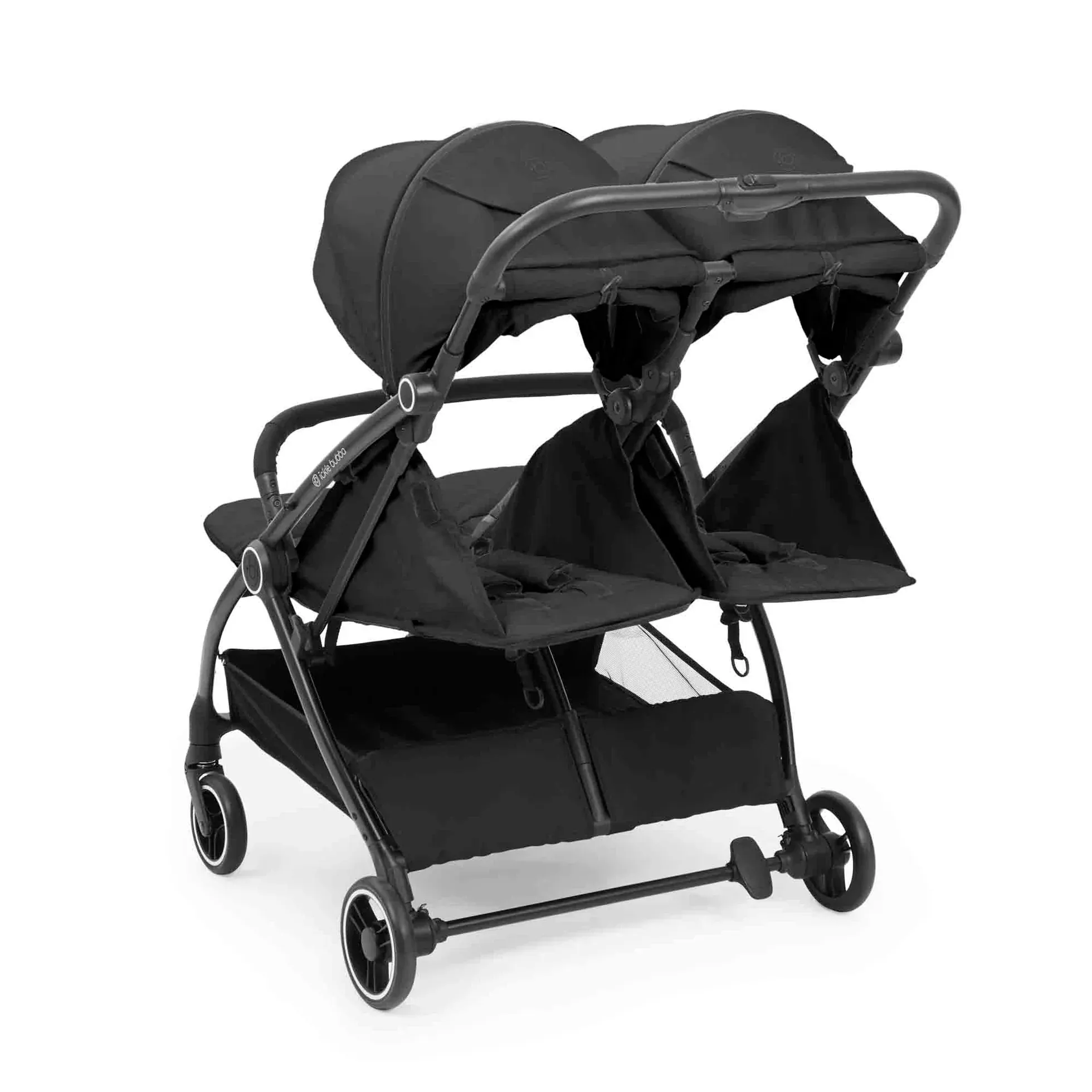 Ickle Bubba Aries Double Prime Autofold Stroller - Graphite Grey - Image 9